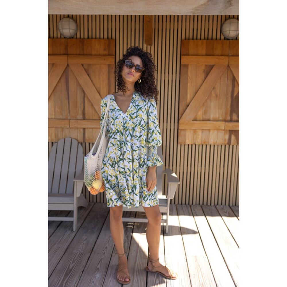 Tuckernuck Pomander Place Floral Palmetto Garden Kenzo Mini Dress Size Medium - Picture 1 of 11